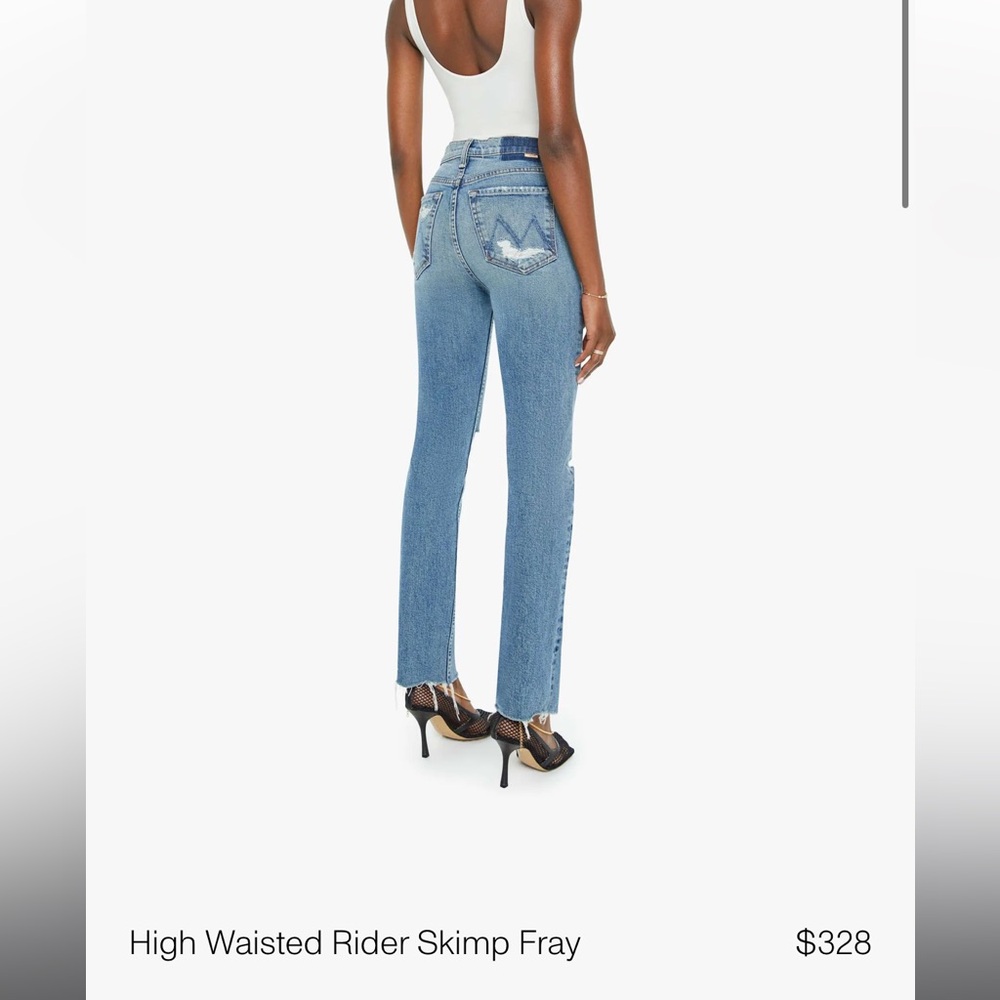 MOTHER SUPERIOR size 25 High Waisted Rider Skimp- Playing With Scissors